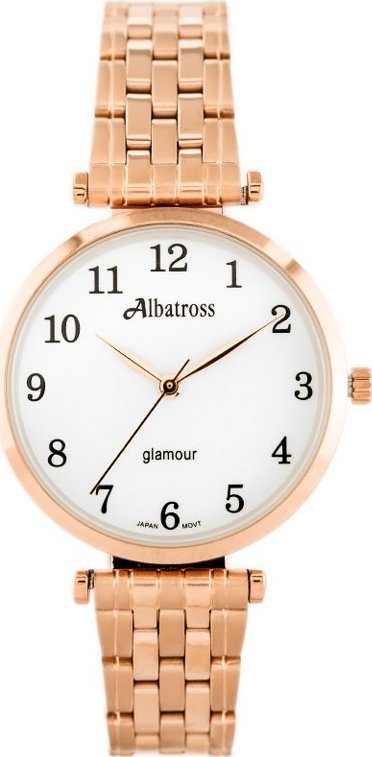 Zegarek Albatross ZEGAREK DAMSKI ALBATROSS Glamour ABBB97 (za537c) rose gold/white