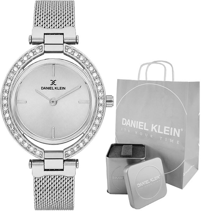 Zegarek Daniel Klein Damski Aurora srebrny (DK12194-1 NE)