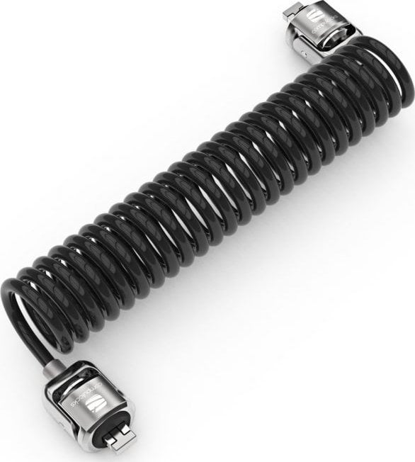 Linka zabezpieczająca Maclocks Compulocks Dual Head Coiled Cable Keyed Lock - Black