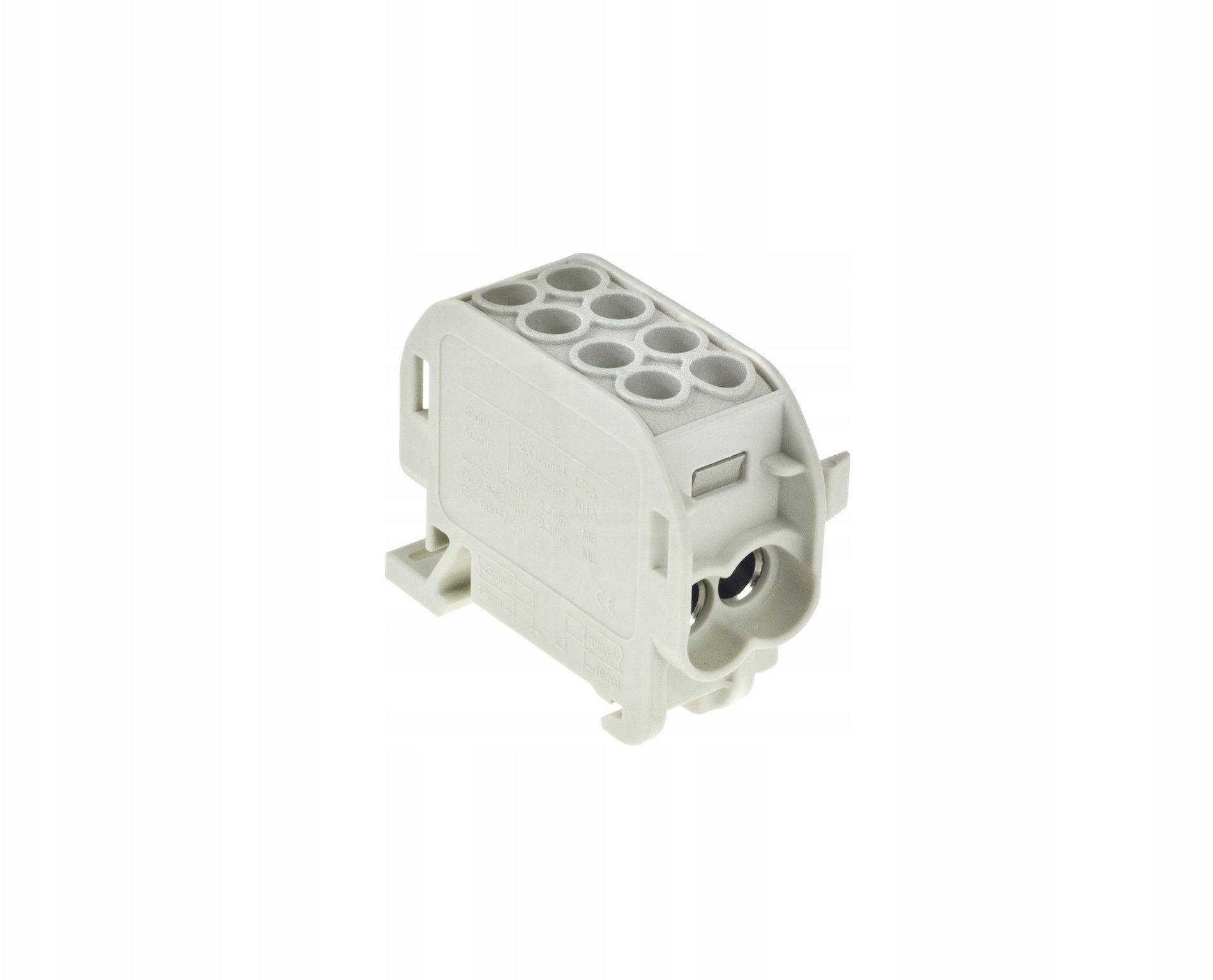 Incobex Złączka szynowa jednopolowa ZGX 1x25/2x16 mm2 szara (Al/Cu) ENE-00506