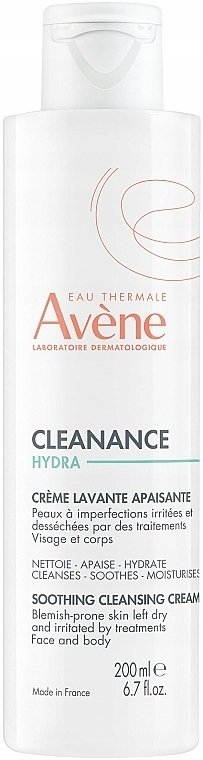 Avene, Cleanance Hydra, Soothing, Cleansing Cream, 200 ml For Women
