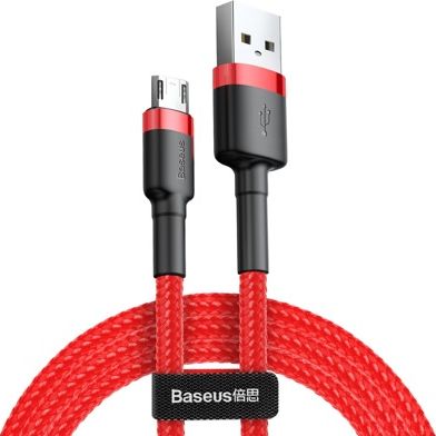 Kabel USB Baseus USB-A - microUSB 1 m Czerwono-czarny (CAMKLF-B09)