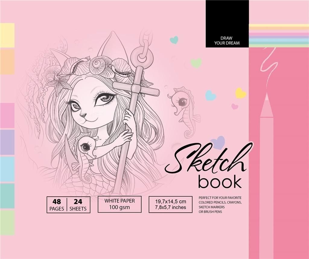 Fresh Szkicownik 14.5x19.7cm 48k różowy