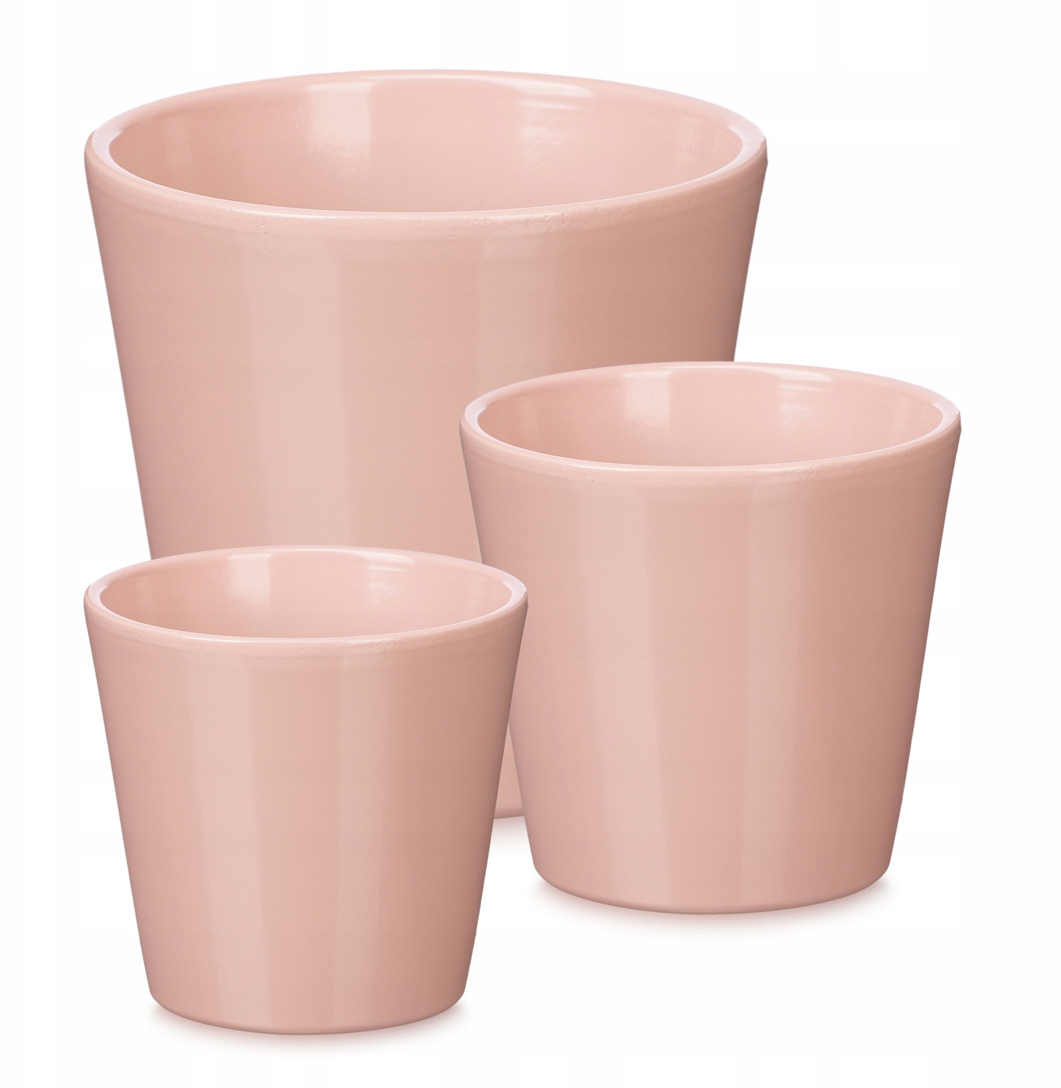 Zestaw stożkowych doniczek Ø 14, 17, 22 cm