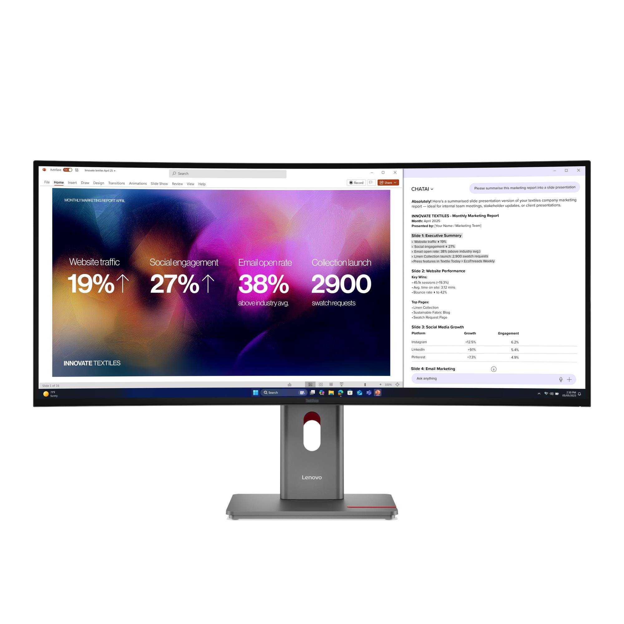 Lenovo ThinkVision P40wd-40 (64B4ZAT1EU) + kamera MC60