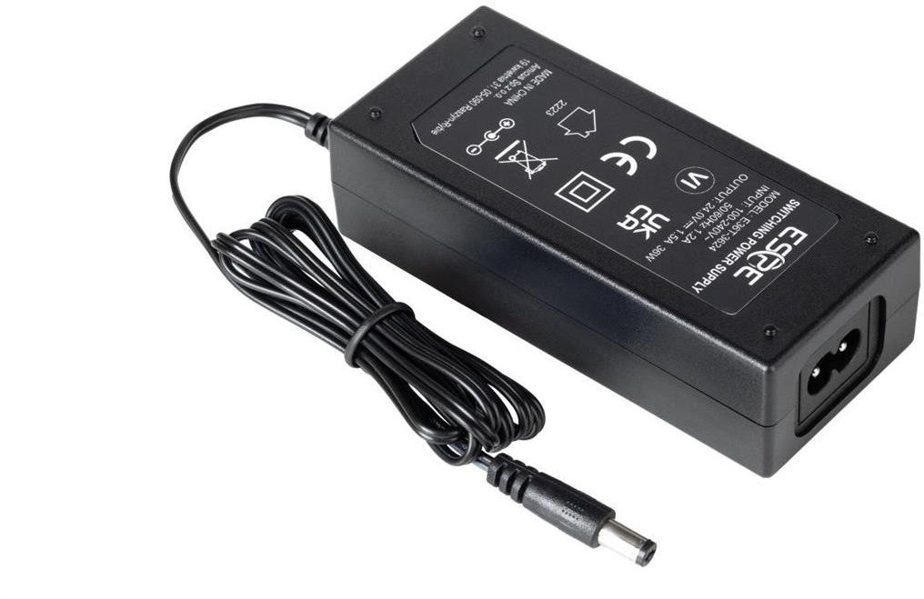 Zasilacz desktop ESPE 24V 1.5A 36W C8 wtyk prosty 2,1x5,5mm