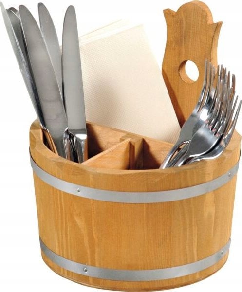 Kesper Dekoracyjny pojemnik na sztućce i serwetki, Ø 17 cm,