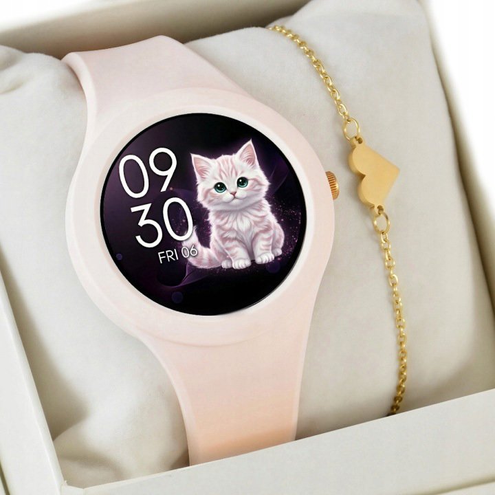 Smartwatch Gravity Zestaw dziecięcy zegarek SMARTWATCH GRAVITY GT14-1 pink + bransoletka
