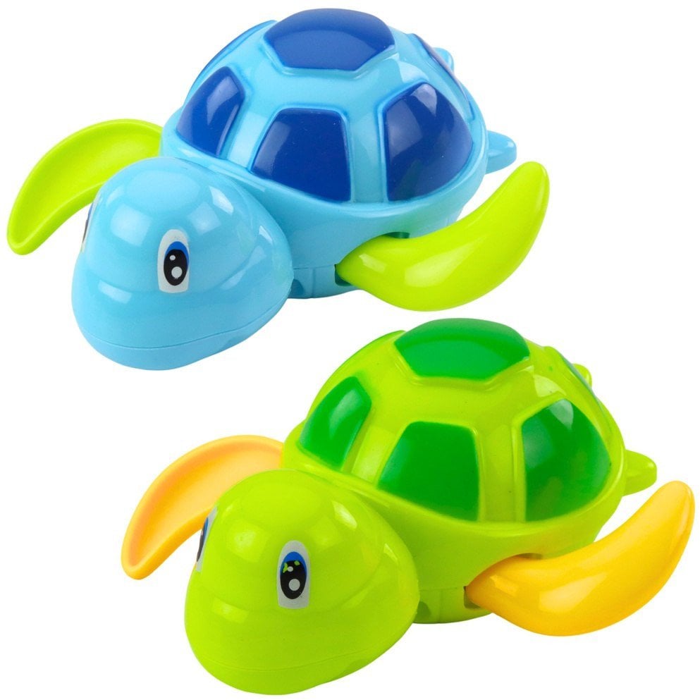 Zabawka Do Kąpieli Nakręcany Żółw Niebieski Zielony 13 cm LEAN TOYS