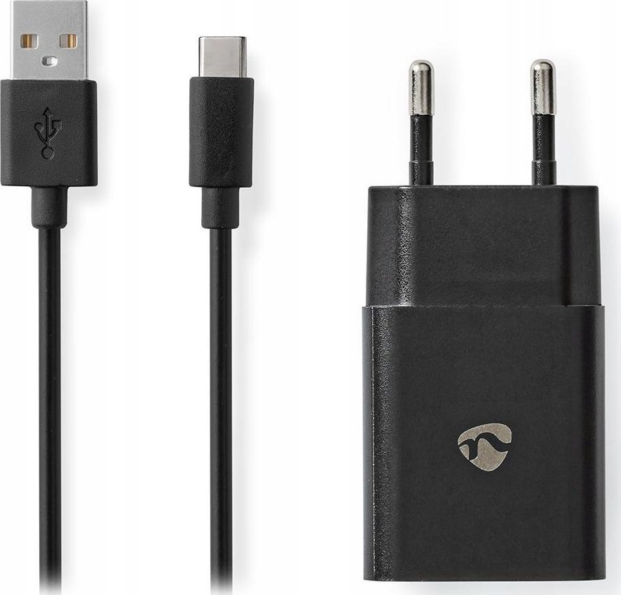 Ładowarka Nedis Nedis WCHAC242ABK ładowarka do urządzeń przenośnych Uniwersalne Czarny Prąd przemienny Wewnętrzna