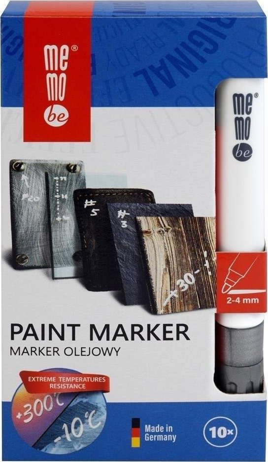MemoBe Marker olejny 2-4mm srebrny (10szt)