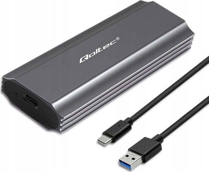 Kieszeń Qoltec Obudowa/kieszeń NV2271 na dysk M.2 SSD | SATA | NVMe | USB-C | 2TB
