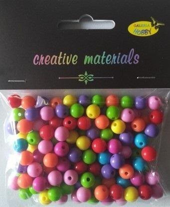 Slowmoose Koraliki okrągłe kolorowe 8mm ok 40g