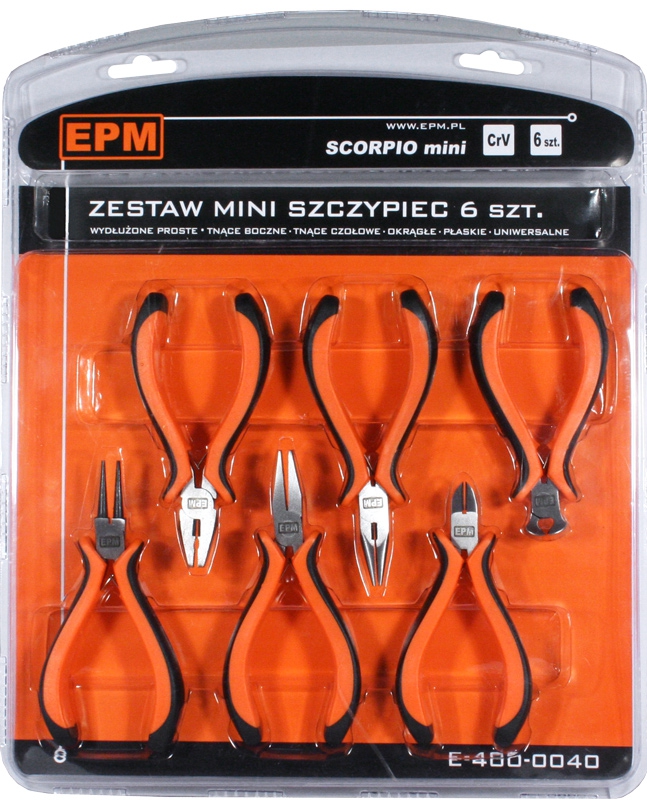 Фото - Плоскогубці Scorpio EPM Zestaw mini szczypiec 6 szt. CRV   (E-400-0040)