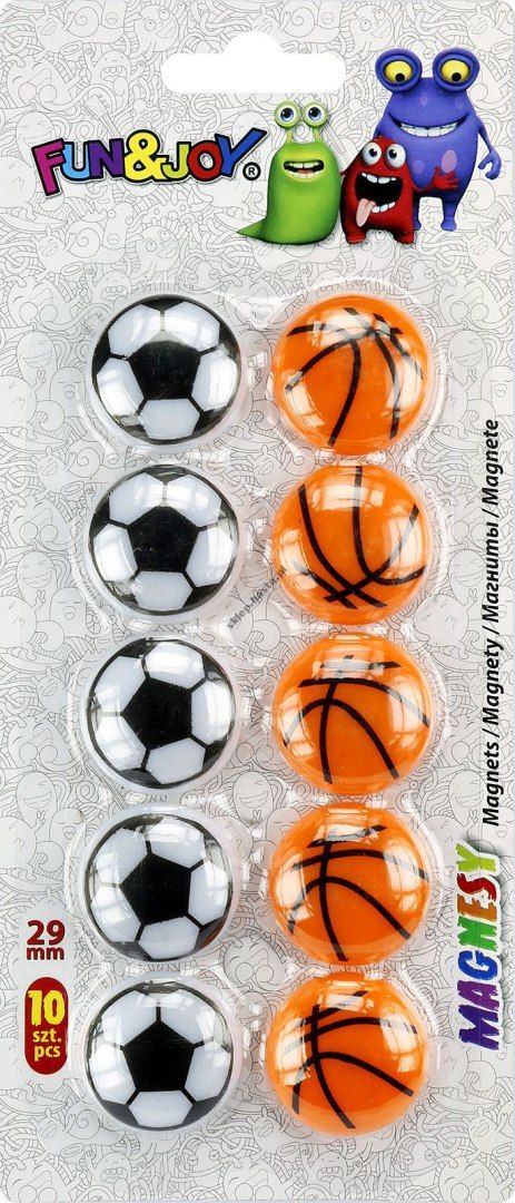 Titanum Magnesy do tablic FUN&JOY 29mm/10szt. Piłki Titanum