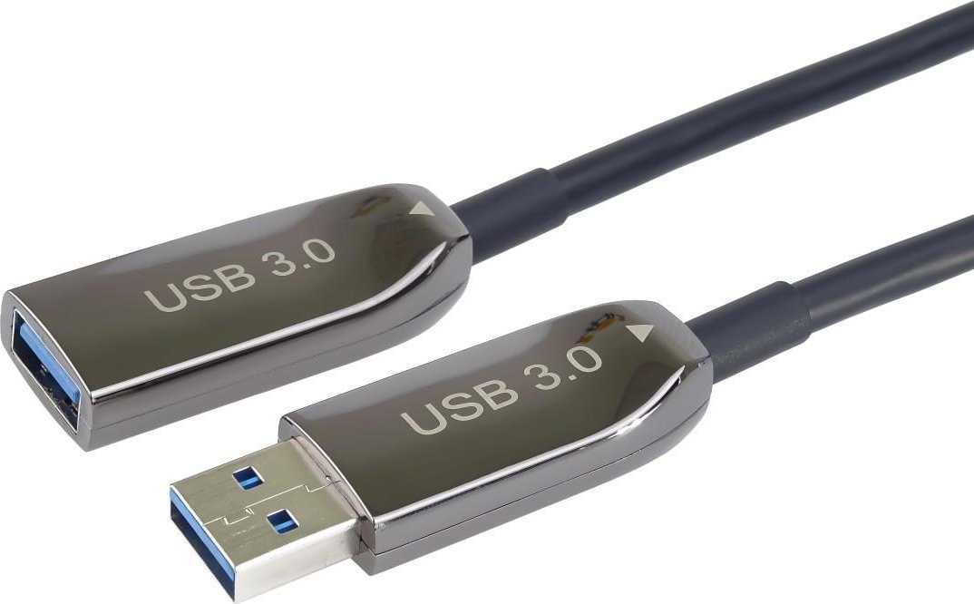 Фото - Кабель PremiumCord Kabel USB  USB-A - USB-A 50 m Czarny  (ku3opt50)