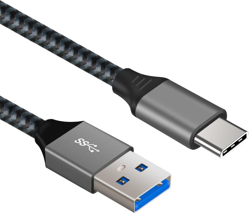 Фото - Кабель ART Kabel USB  USB-A - USB-C 0.5 m Czarno-srebrny  (KABUSBC OEM-C2-0.5)