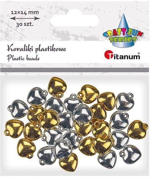 Ivybands Koraliki plastikowe charmsy serca mix 30szt