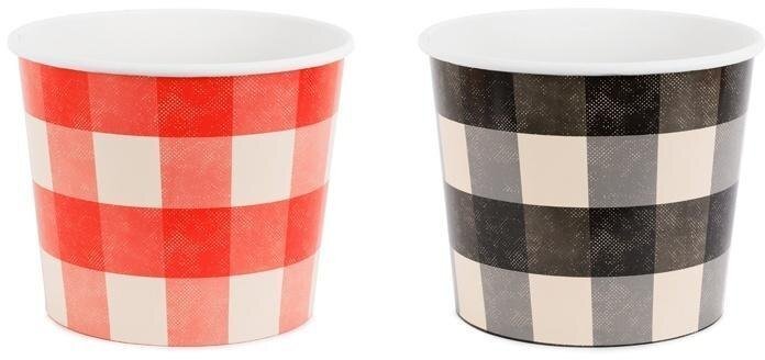 Party Deco Wiaderka na przekąski Krata 14cm