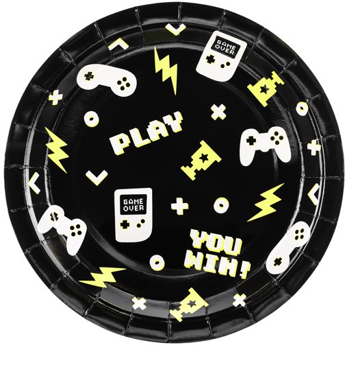 Party Deco Talerzyki Gamepady 23cm mix A6 28838