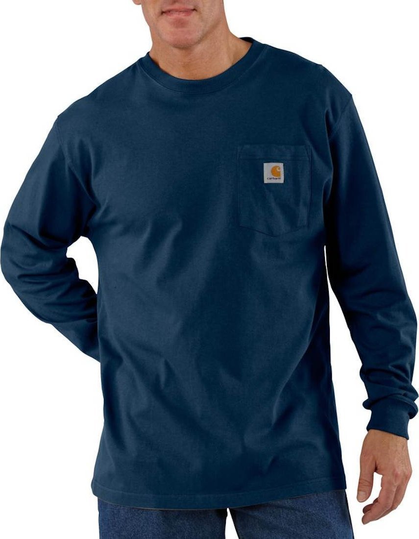 Carhartt Koszulka Carhartt Heavyweight pocket L/S Navy