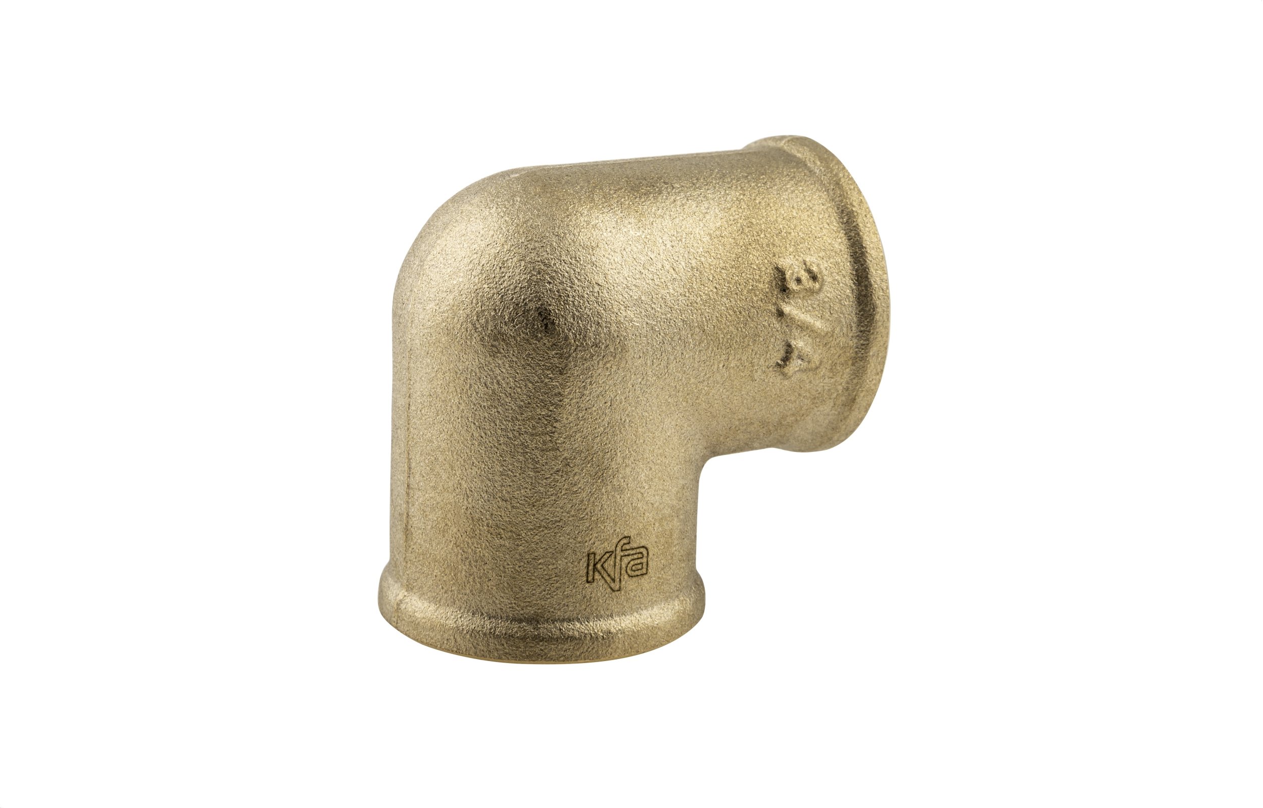 Invena 949-140-15 / KFA / Elementy złączne / Kolanko, nakrętno-nakrętne, mosiężne, 1/2"