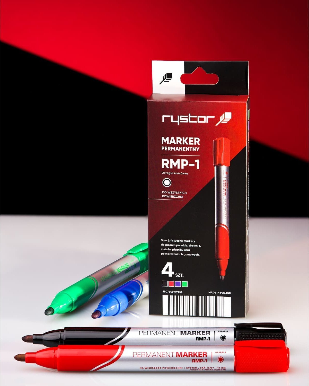 Rystor Markery permanentne RMP-1 4 kolory