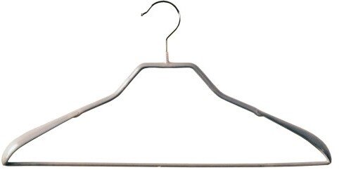 Aptel Ubraniowe wieszak stal/winyl Non Slip Sliver Luxury 45cm srebrny kolor 8004226330240