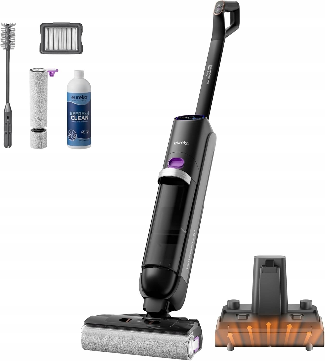 Eureka RapidWash NEW730 Odkurzacz bezprzewodowy 2w1 na sucho i mokro