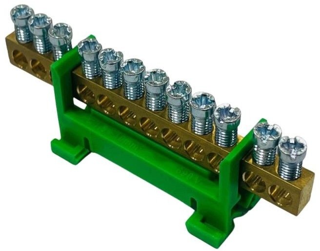 MOREK Listwa zaciskowa uziemiająca PE12 kolor zielony 12x16mm (MAD0012G33)