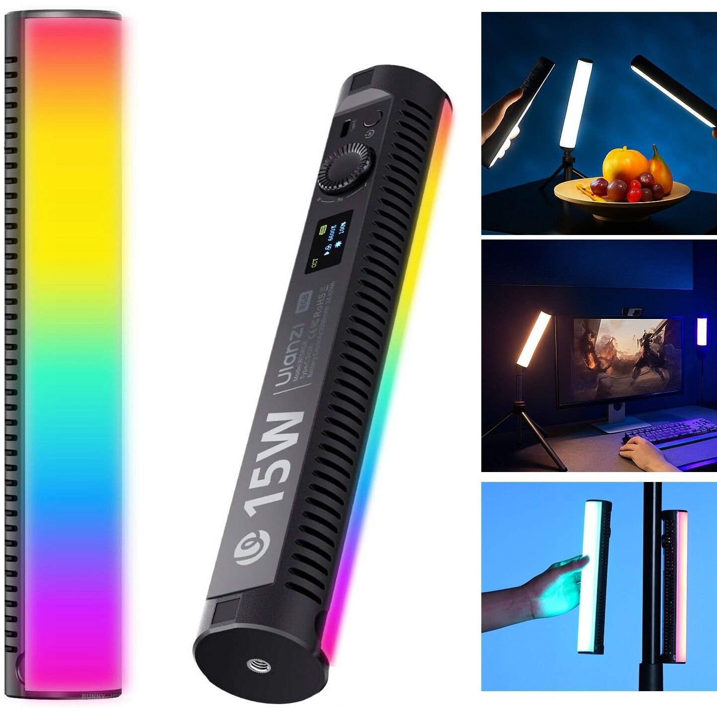 Ulanzi Lampa Diodowa LED Oświetlenie Miecz Świetlny 15w Tube Light / B15rgb (SB10699)
