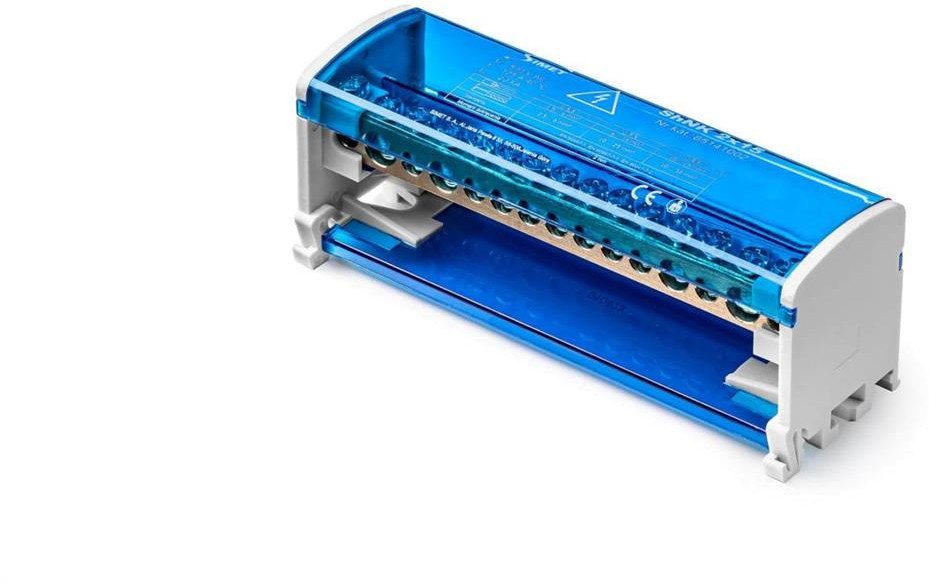 Simet Dwubiegunowy modułowy blok rozdzielczy 2x(11x6mm2 2x25mm2 2x35mm2 ) na szynę TS35 ShNK 2x15 85...