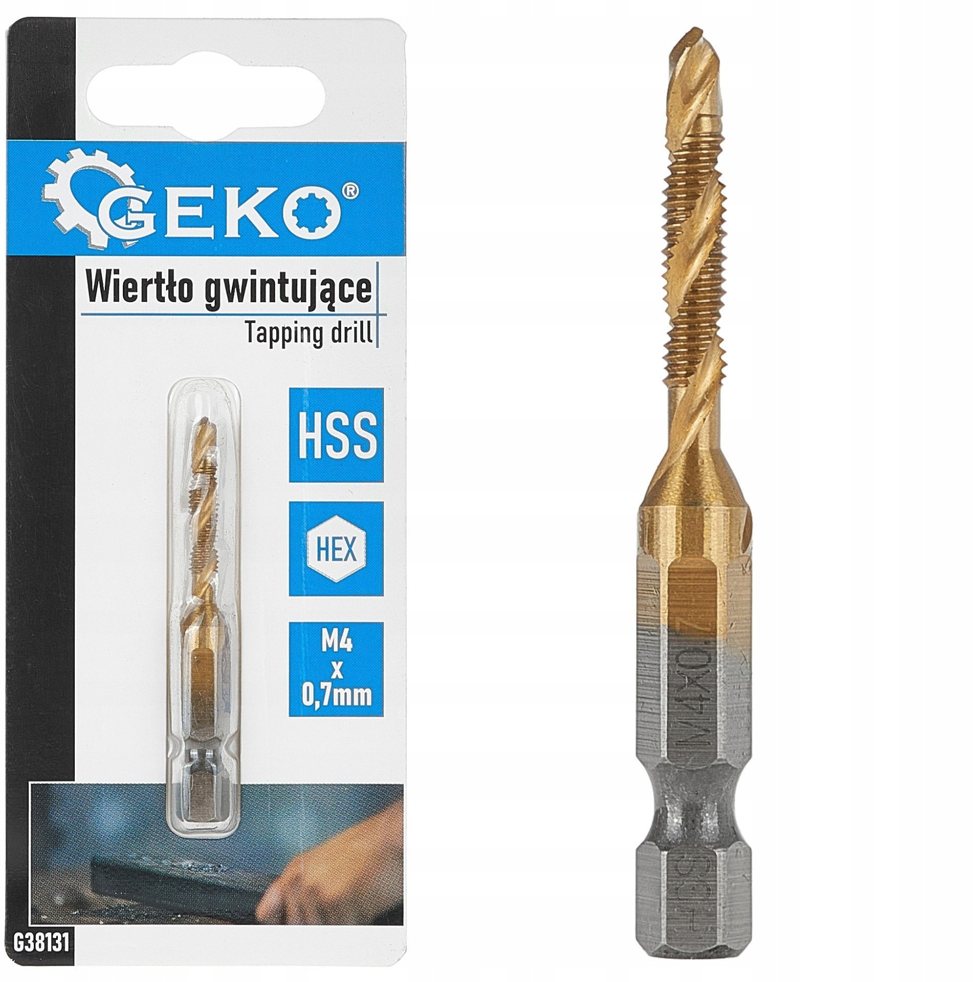 Wiertło gwintujące HSS M4 x 0,7mm HEX (50/250)