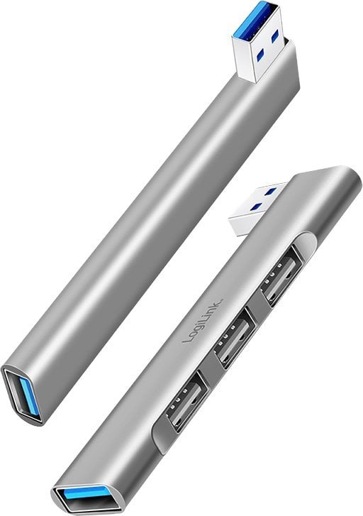 LogiLink USB 3.2 Gen1 Hub, 4-port, USB-A, 1x USB3.0 AF, 3x USB2.0 AF