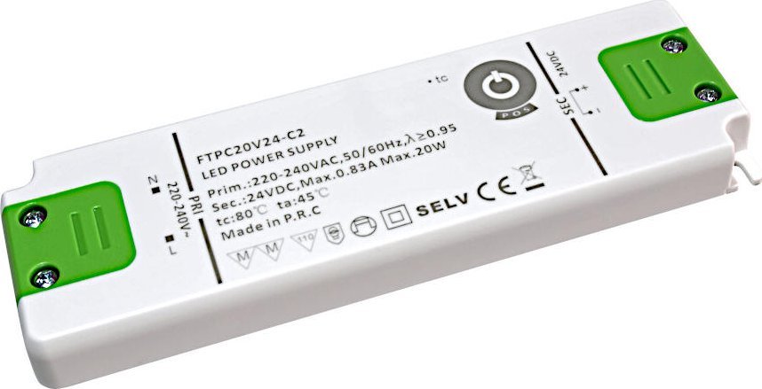 MPL Power zasilacz LED 24V/0.83A CV, plastic case