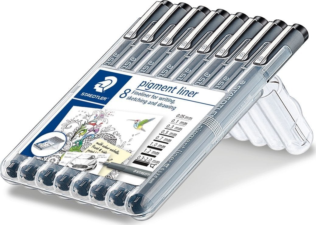 Staedtler STAEDTLER pigment liner schwarz 8ST Box