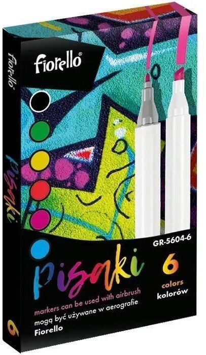 AWTools Airbrush markery wymienne 6 kolorów