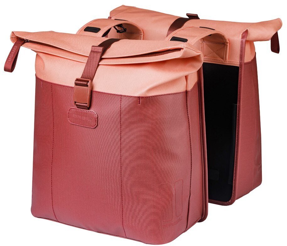 Basil Sakwa podwójna VIVE Double pannier bag 28-35L, Universal Bridge System, burgundy/pink (BAS-185...