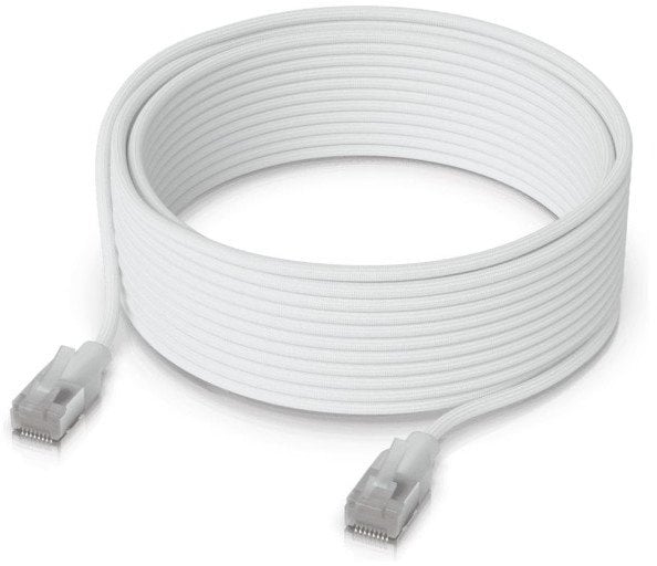   Ubiquiti UACC-Cable-Patch-EL-C6A-8M-W kabel sieciowy Półprzezroczysty, Biały Cat6a