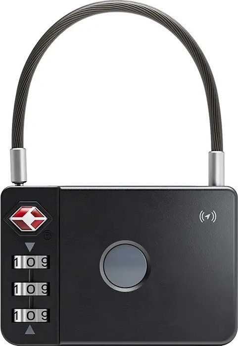 MiLi kłódka TSA czarna z lokalizatorem MiLock