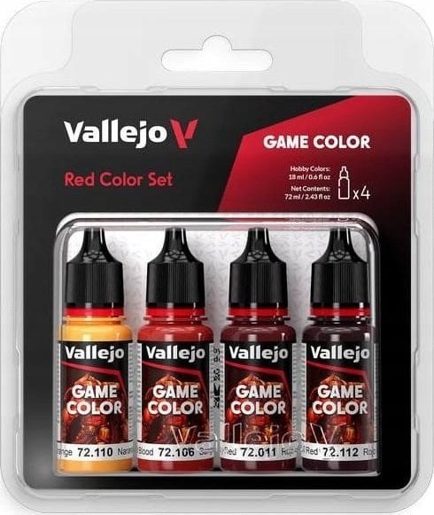 Vallejo : 72.377 - Game Color - Red Color Set 4 x (18 ml)