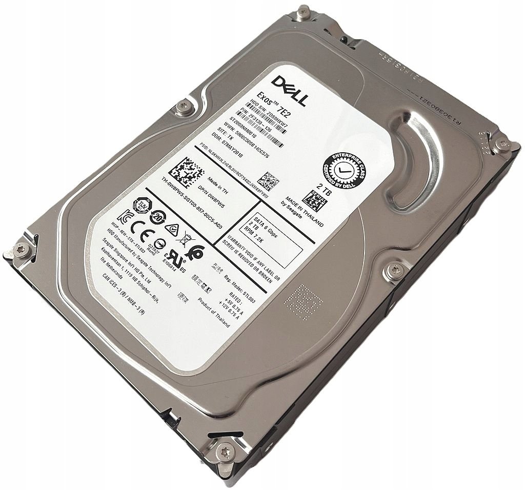 Dysk Dell Twardy 2 TB 7200 RPM 3.5" SATA III (W8FW5)