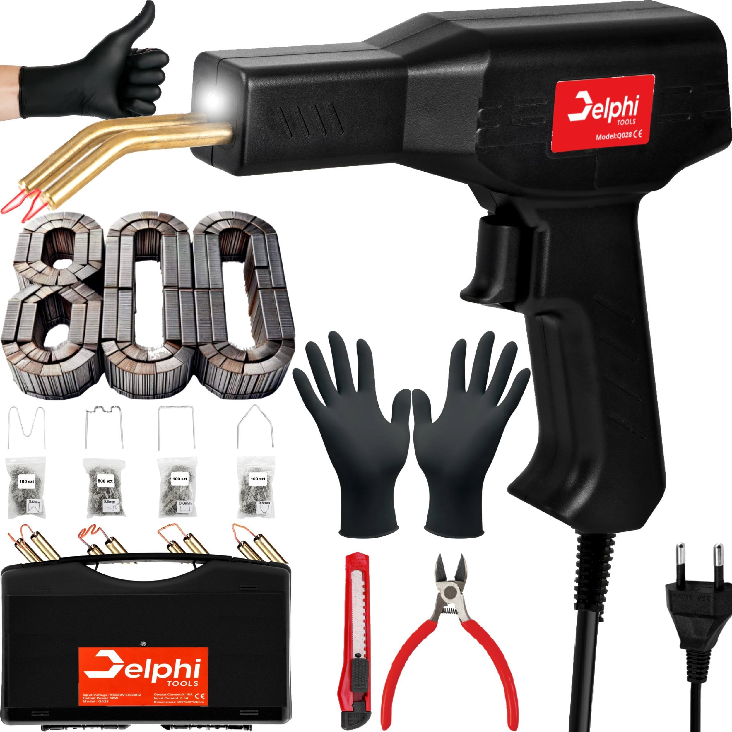 Delphi Tools ZSZYWARKA DO PLASTIKU SPAWARKA + 800 szt ZSZYWEK