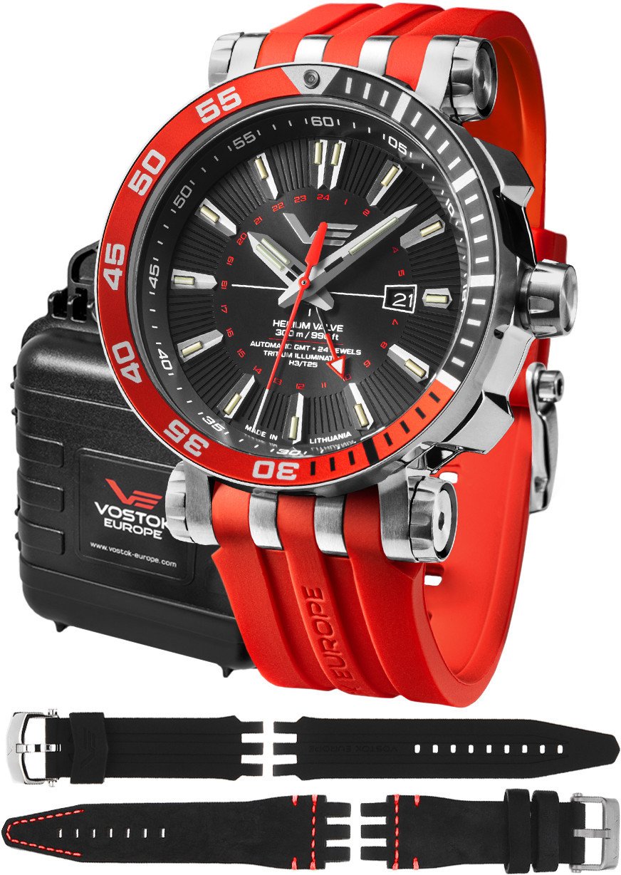 Zegarek Vostok Europe Zegarek męski Vostok Europe NH34-575A717SR czerwony