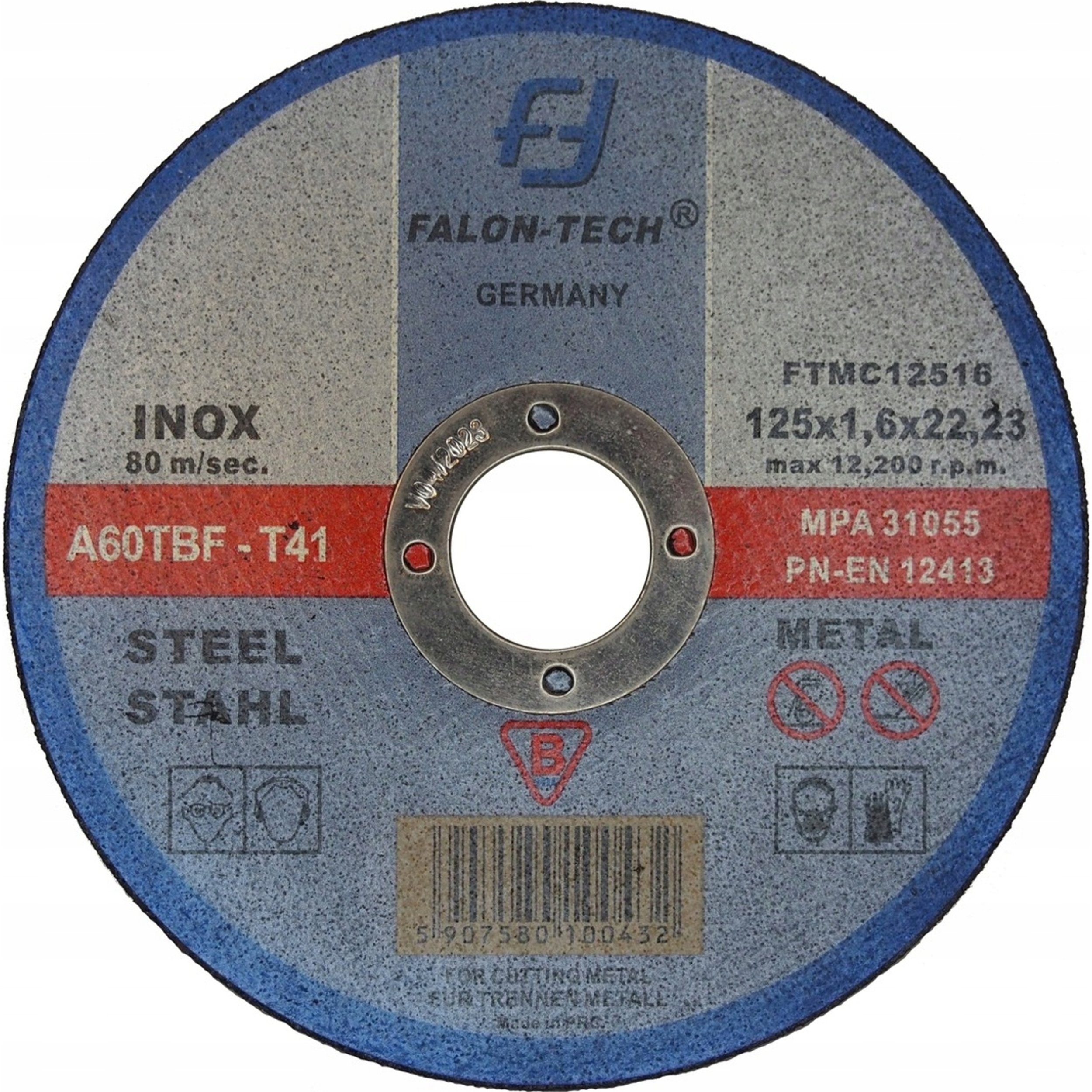 TARCZA DO CIĘCIA STALI METALU INOX SZLIFIERKI KĄTOWEJ 125mm 125x1,6mm