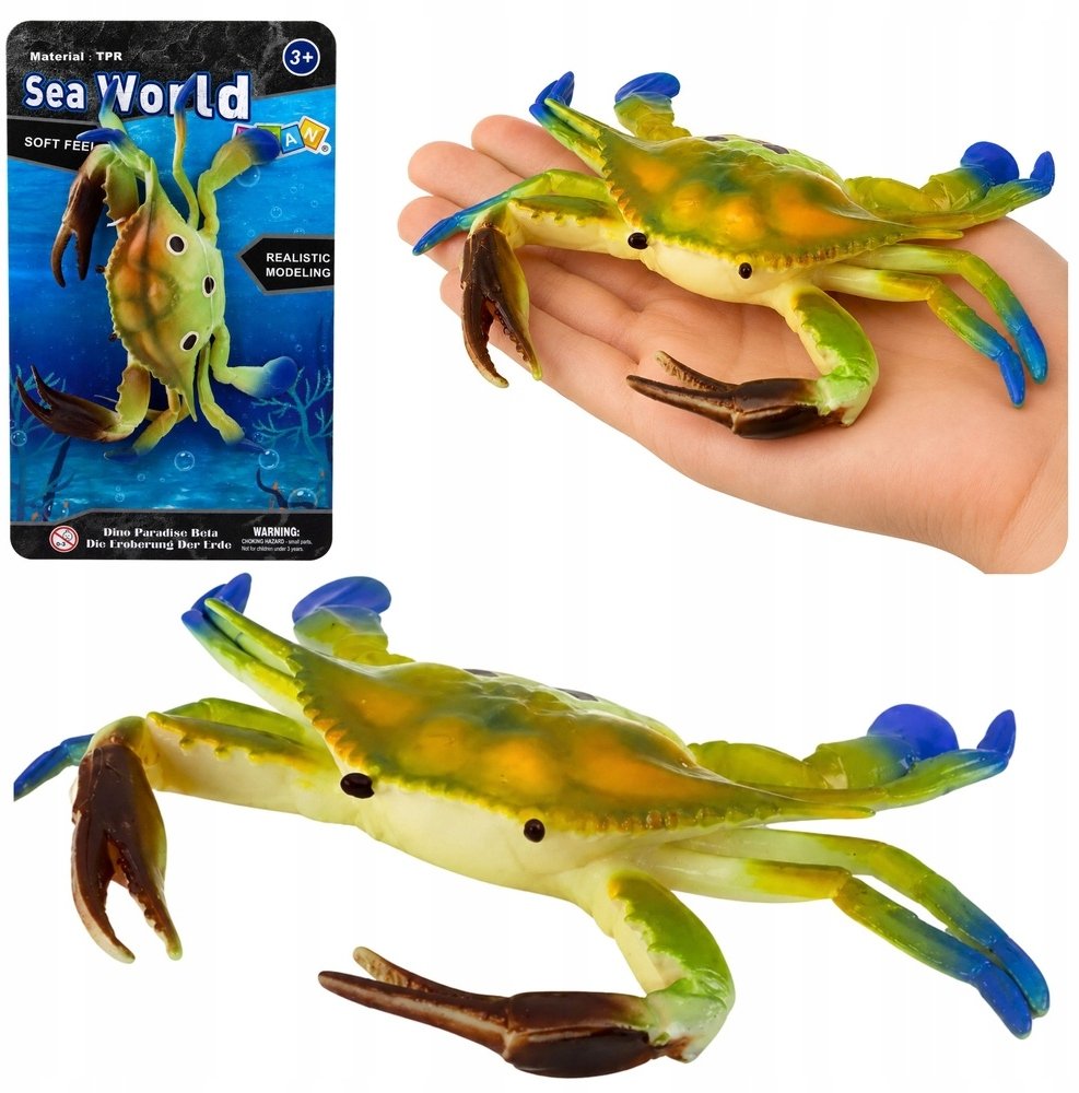 Figurka LeanToys Gumowa Figurka Krab Rozciągliwa Realistyczna Zwierzę Morskie 19cm