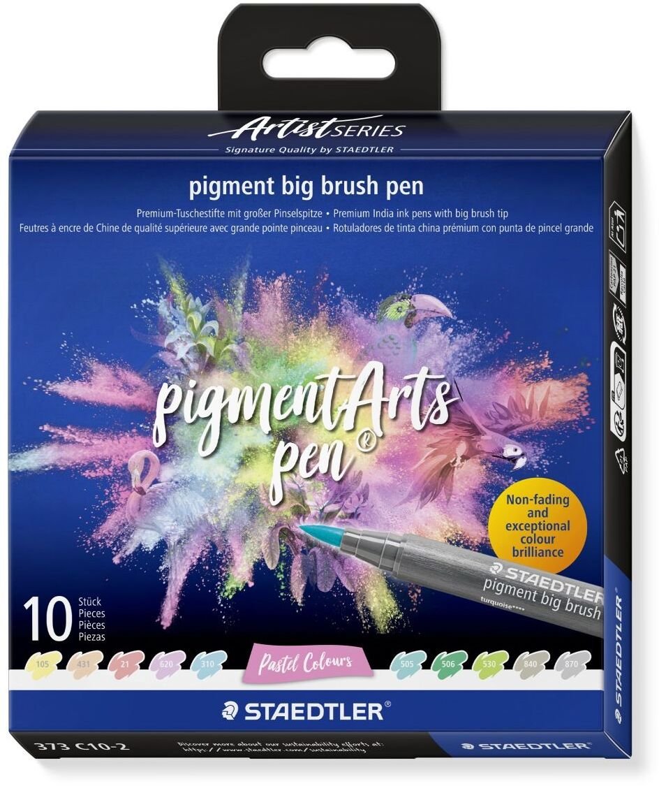Staedtler Pigment big brush pen Pastel 10 sztuk (373 C10-2)