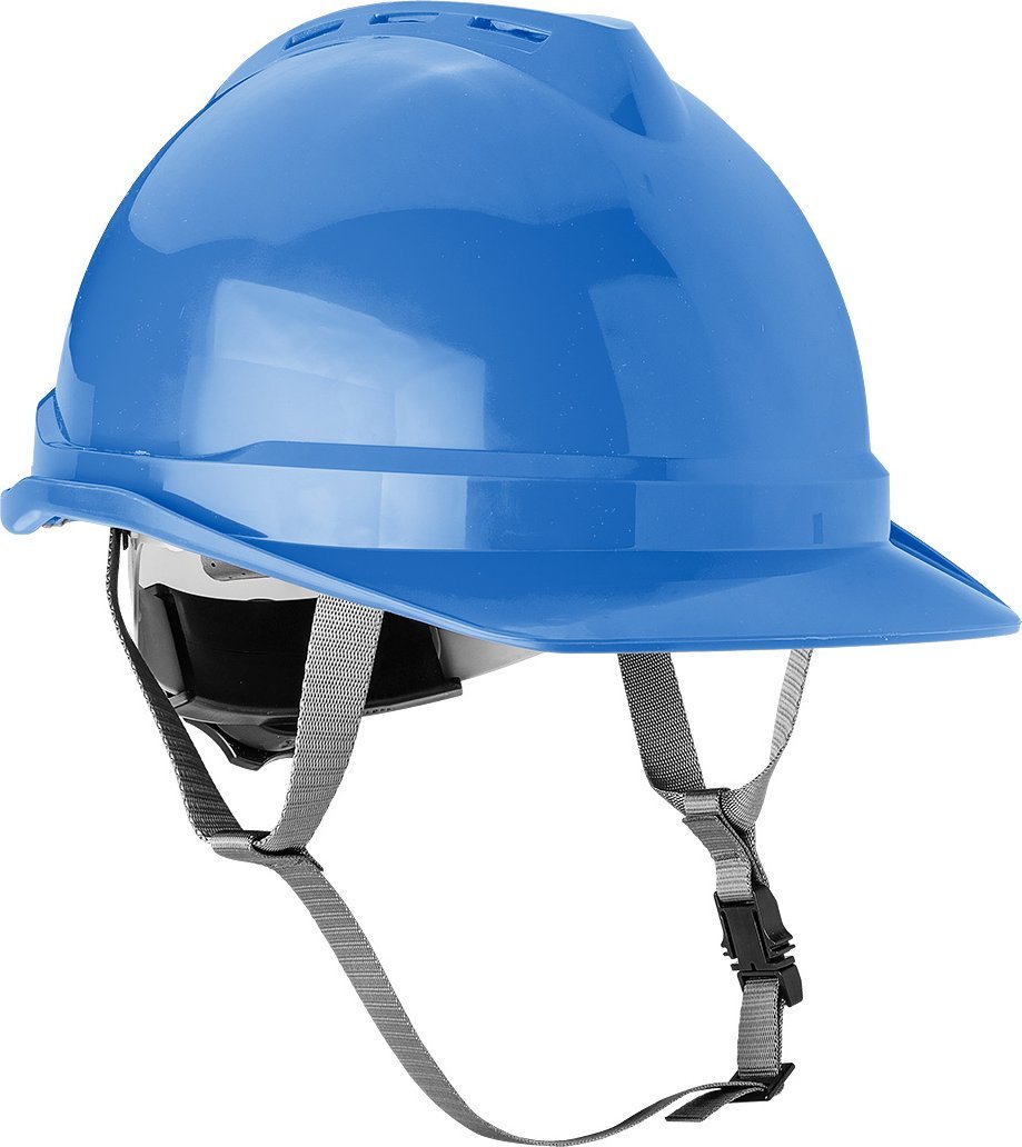 Neo Hełm przemysłowy z paskiem podbródkowym, niebieski