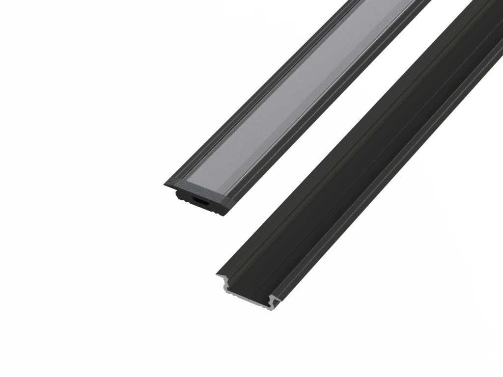 MPL Power Wpuszczany profil ALU czarna anoda 5x16mm 1000mm GROOVE black anoda C-35 (5902135162323)