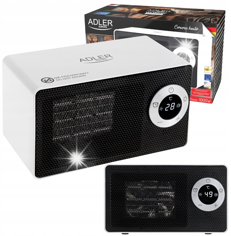 Termowentylator Adler Termowentylator mini grzejnik ceramiczny 1000W z LCD regulacja Adler AD7746